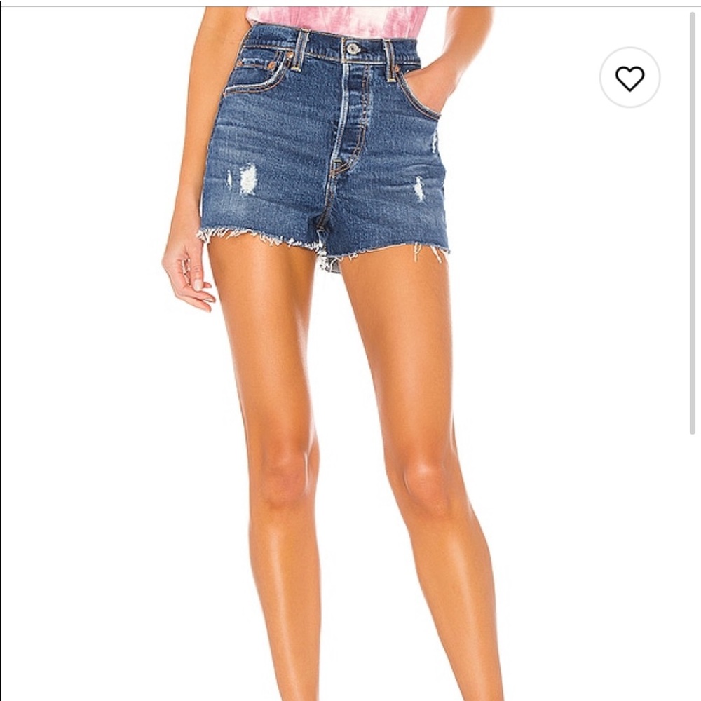 Levi’s ribcage denim shorts!